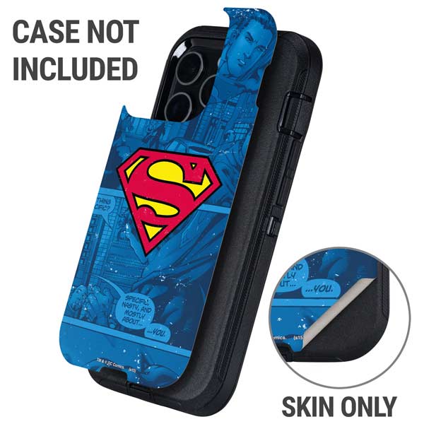 DC Comics Superman Logo Background Pattern Otterbox Defender iPhone Skin