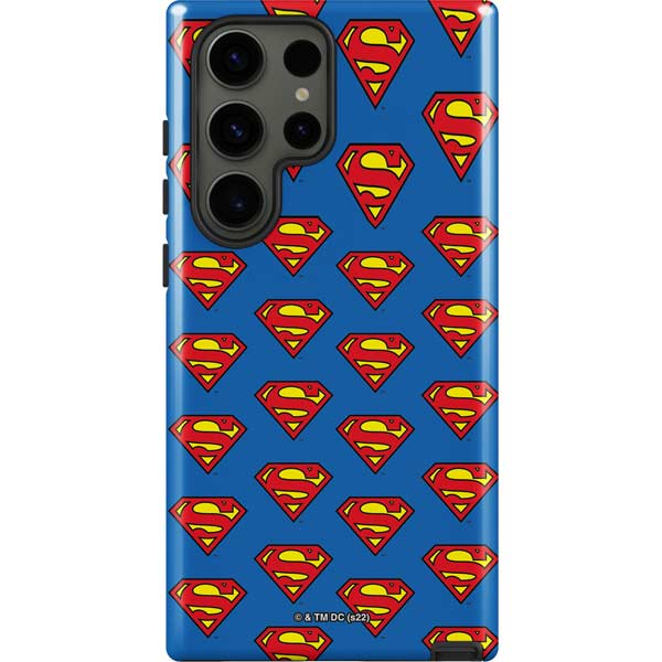 DC Comics Superman Logo Pattern Galaxy S23 Ultra Pro Case