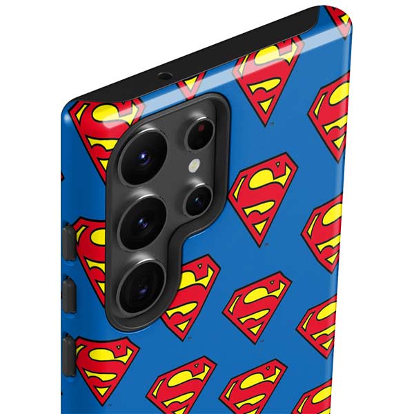 DC Comics Superman Logo Pattern Galaxy S23 Ultra Pro Case