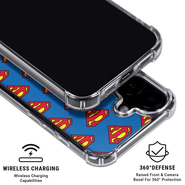 DC Comics Superman Logo Pattern iPhone 17 MagSafe Case