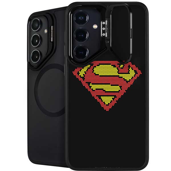 DC Comics Superman Logo Pixels Galaxy S26 Plus Kickstand Case