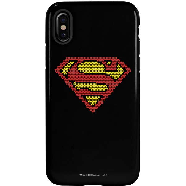 DC Comics Superman Logo Pixels iPhone XS Pro Case