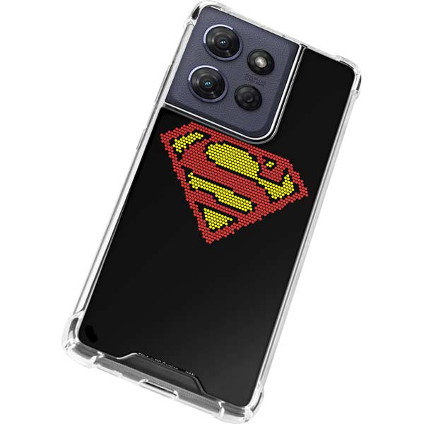 DC Comics Superman Logo Pixels Moto G 5G (2025) Clear Case
