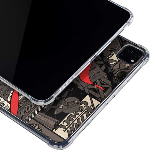 DC Comics Superman Vintage Action pose pattern iPad Pro 11in (2024) Clear Case