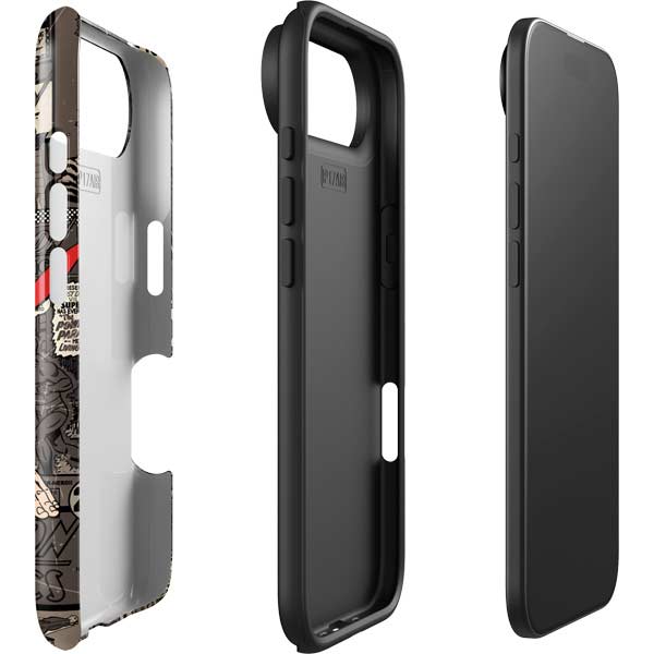 DC Comics Superman Vintage Action pose pattern iPhone 17 Air Impact Case