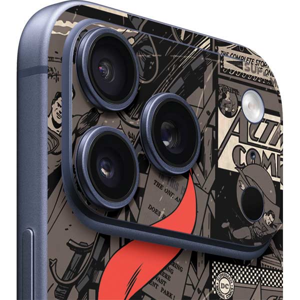 DC Comics Superman Vintage Action pose pattern iPhone 17 Pro Max Skin
