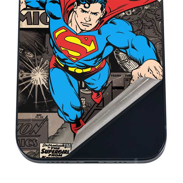 DC Comics Superman Vintage Action pose pattern iPhone 17 Pro Max Skin