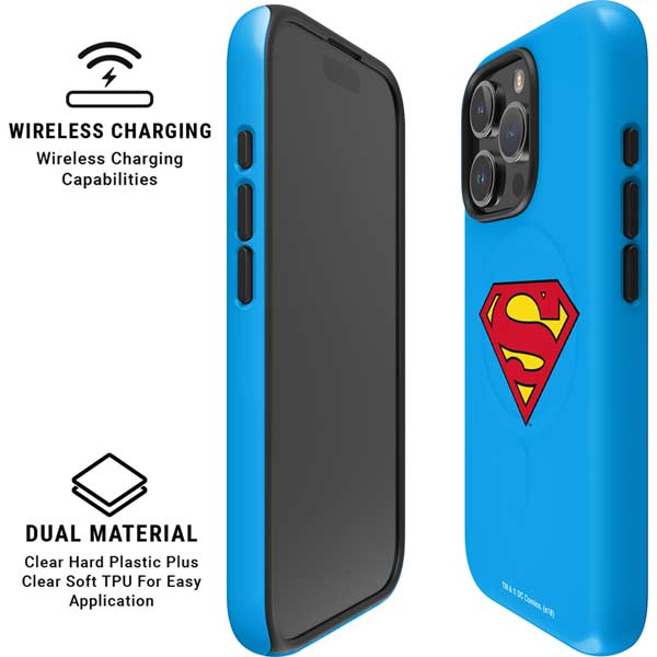 DC Comics Superman Official Logo iPhone 16 Pro Magsafe Impact Case