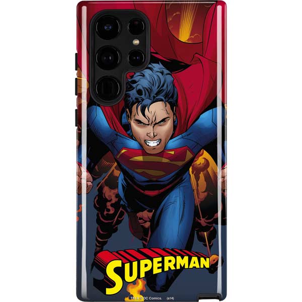 DC Comics Superman Action Flying Pose Galaxy Cases