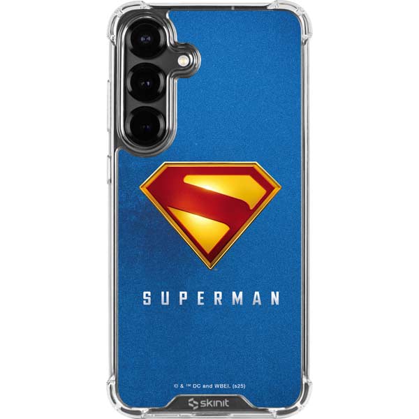 Superman 2025 Classic Superman Shield Emblem Galaxy S26 Clear Case