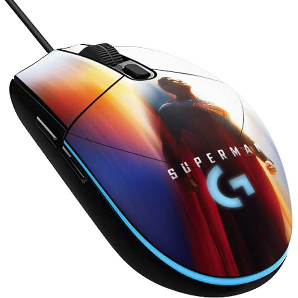 Superman 2025 Man of Steel Ascension Heroic Glow G203 Prodigy RGB Wired Gaming Mouse Skin