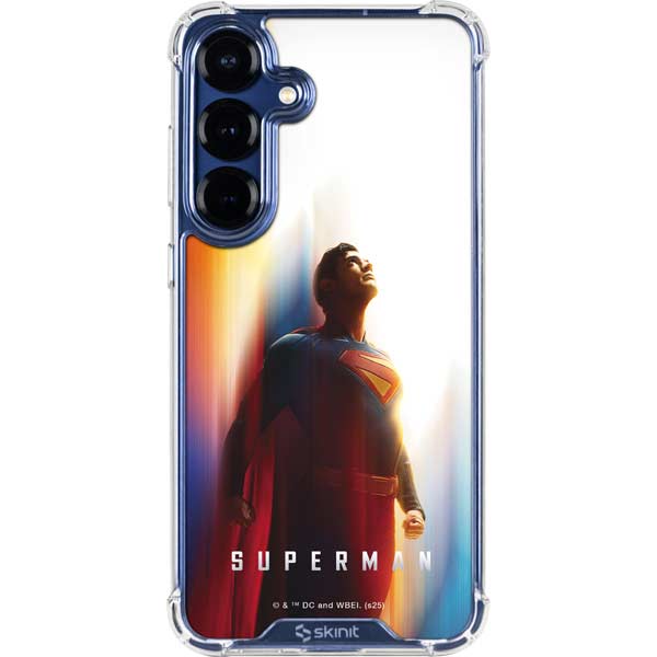 Superman 2025 Man of Steel Ascension Heroic Glow Galaxy S25 Plus Clear Case