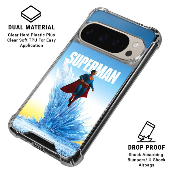 Superman 2025 Fortress of Solitude Classic Rise Google Pixel 9 Pro XL Clear Case