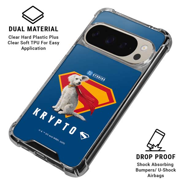 Superman 2025 Krypto the Super Dog Google Pixel 9 Pro XL Clear Case