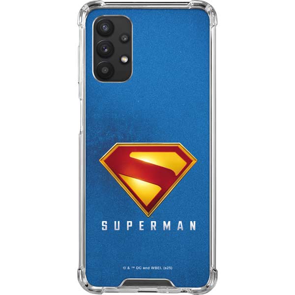 Superman 2025 Classic Superman Shield Emblem Galaxy A32 5G Clear Case
