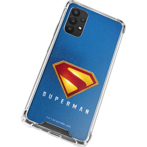 Superman 2025 Classic Superman Shield Emblem Galaxy A32 5G Clear Case