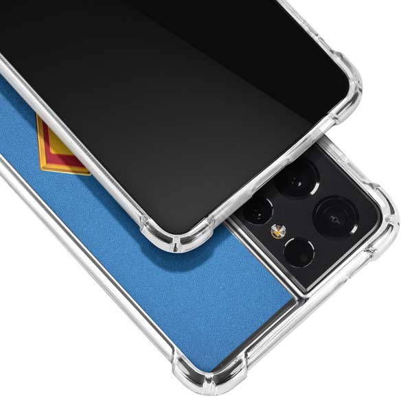 Superman 2025 Classic Superman Shield Emblem Galaxy S21 Ultra 5G Clear Case