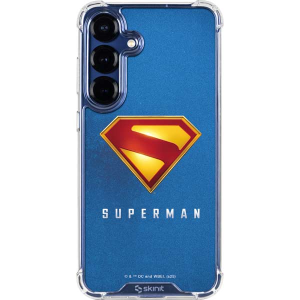 Superman 2025 Classic Superman Shield Emblem Galaxy S25 Plus Clear Case