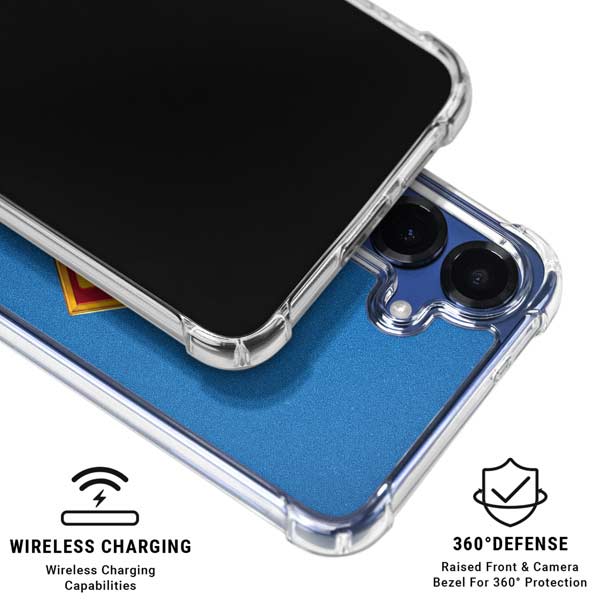 Superman 2025 Classic Superman Shield Emblem Galaxy S25 Plus Clear Case