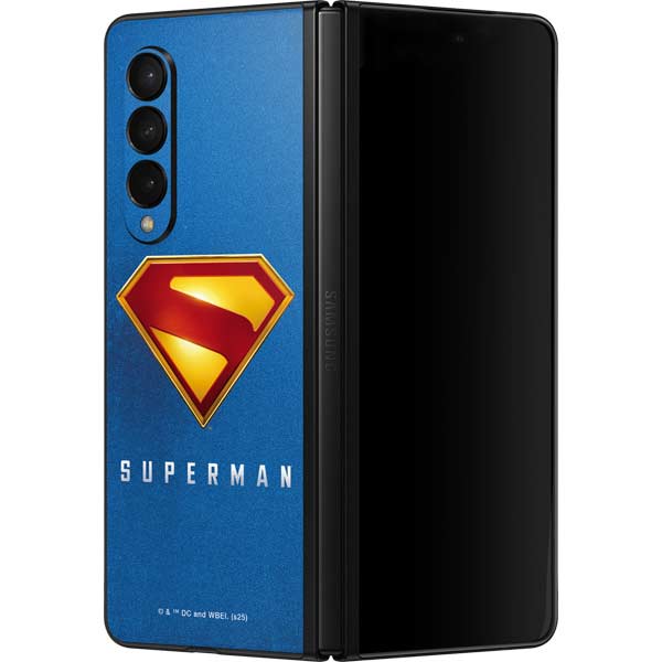 Superman 2025 Classic Superman Shield Emblem Galaxy Z Fold3 5G Skin