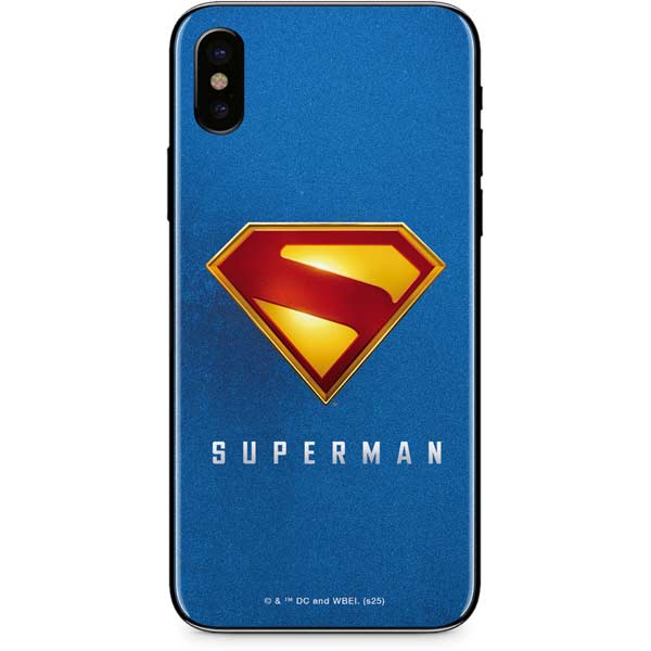 Superman 2025 Classic Superman Shield Emblem iPhone XS Skin