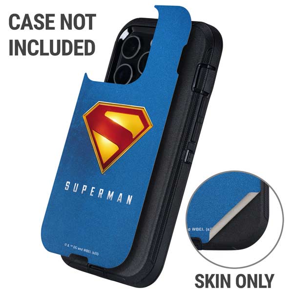 Superman 2025 Classic Superman Shield Emblem Otterbox Defender iPhone Skin