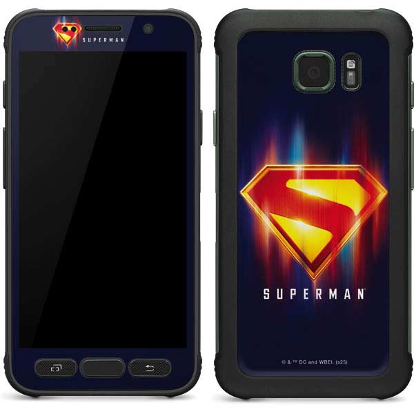 Superman 2025 Energy Shield Neon Emblem Galaxy S7 Active Skin