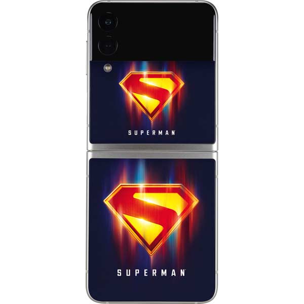 Superman 2025 Energy Shield Neon Emblem Galaxy Z Flip3 5G Skin