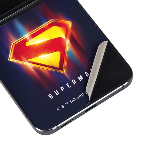 Superman 2025 Energy Shield Neon Emblem Galaxy Z Flip5 5G Skin