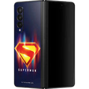 Superman 2025 Energy Shield Neon Emblem Galaxy Z Fold3 5G Skin