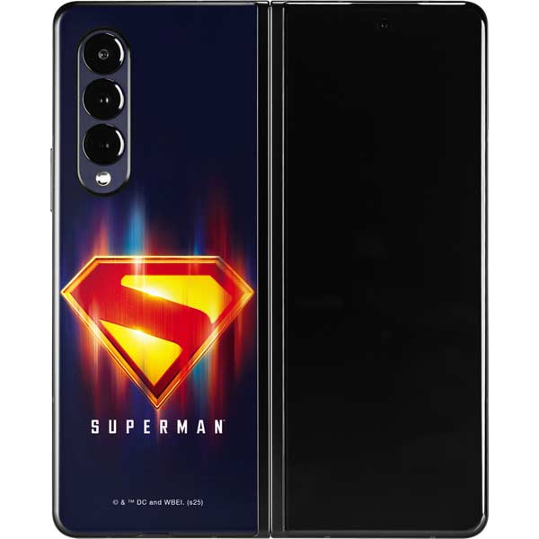Superman 2025 Energy Shield Neon Emblem Galaxy Z Fold3 5G Skin