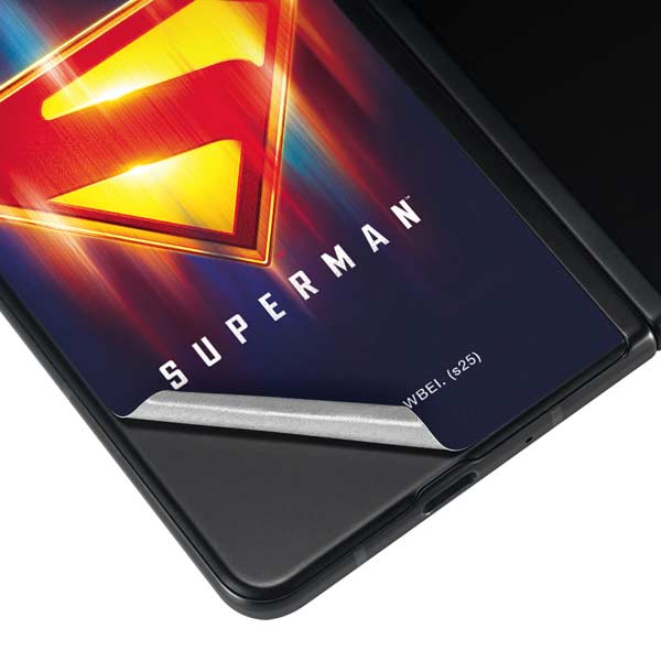 Superman 2025 Energy Shield Neon Emblem Galaxy Z Fold3 5G Skin