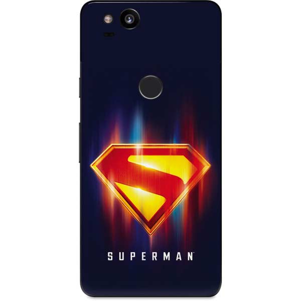 Superman 2025 Energy Shield Neon Emblem Google Pixel 2 Skin