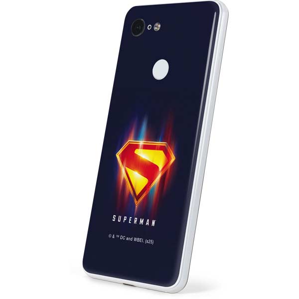 Superman 2025 Energy Shield Neon Emblem Google Pixel 3 Skin