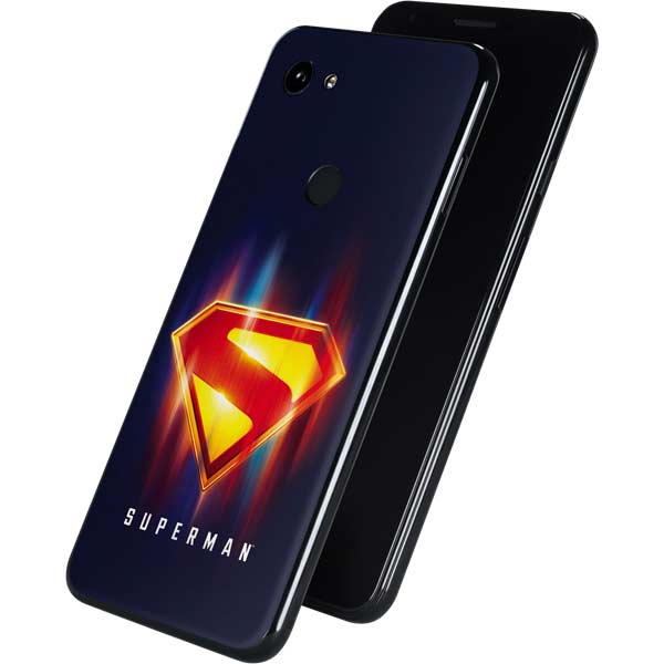 Superman 2025 Energy Shield Neon Emblem Google Pixel 3a Skin