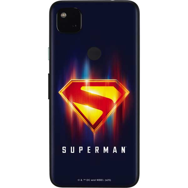 Superman 2025 Energy Shield Neon Emblem Google Pixel 4a Skin