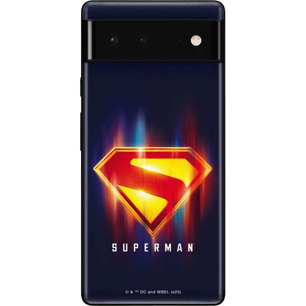 Superman 2025 Energy Shield Neon Emblem Google Pixel 6 Skin