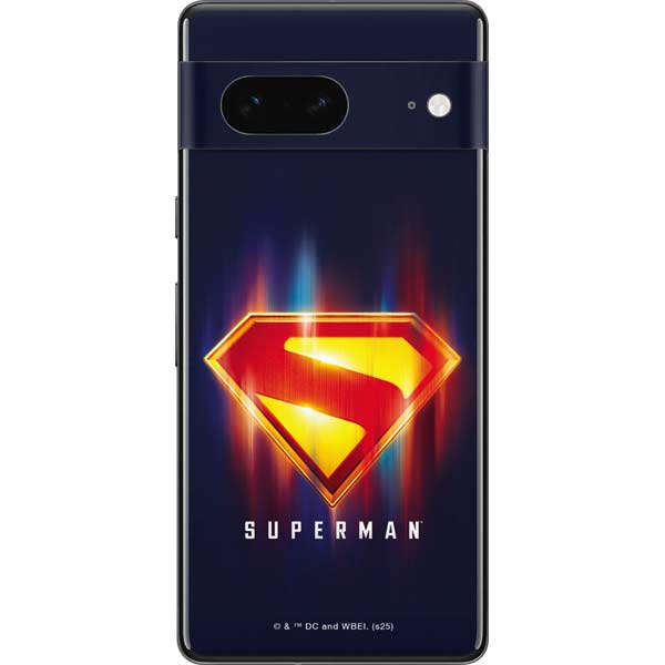 Superman 2025 Energy Shield Neon Emblem Google Pixel 7 Skin