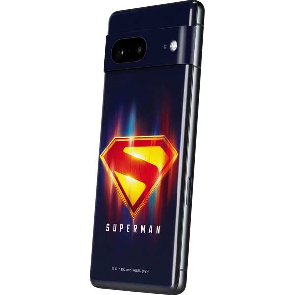 Superman 2025 Energy Shield Neon Emblem Google Pixel 7 Skin
