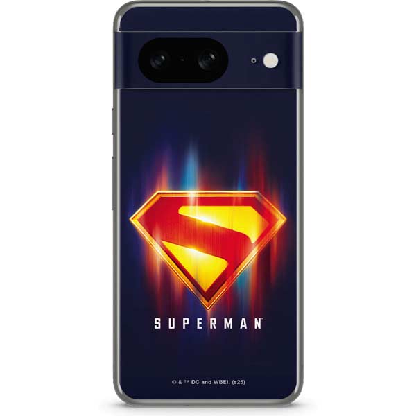 Superman 2025 Energy Shield Neon Emblem Google Pixel 8 Skin