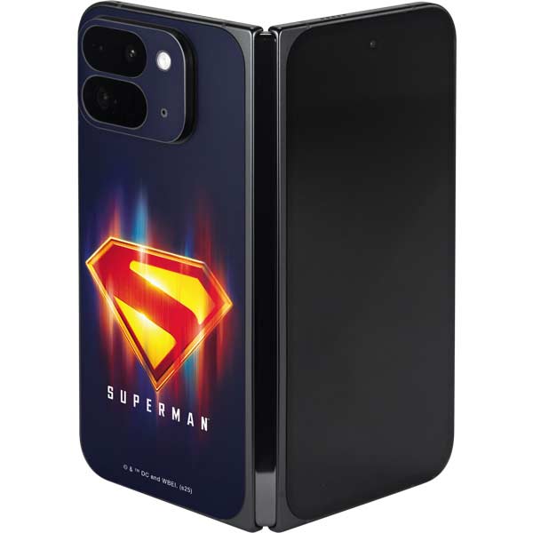 Superman 2025 Energy Shield Neon Emblem Google Pixel 9 Pro Fold Skin