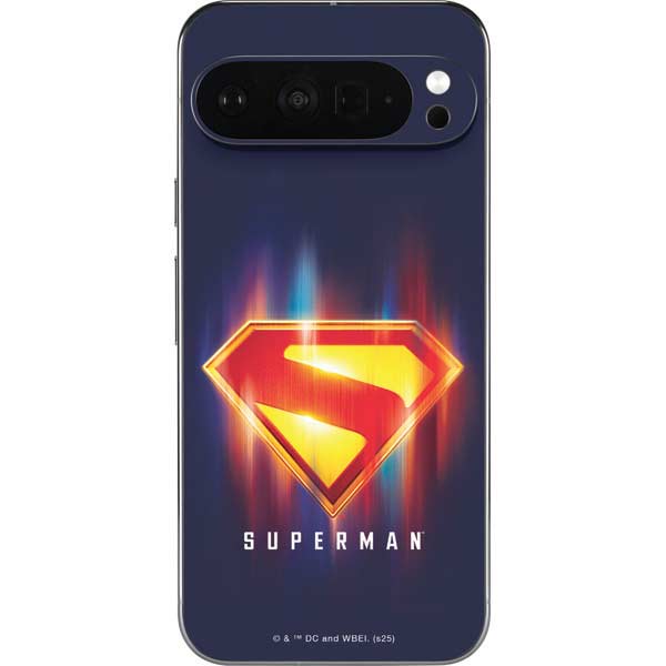 Superman 2025 Energy Shield Neon Emblem Google Pixel 9 Pro XL Skin