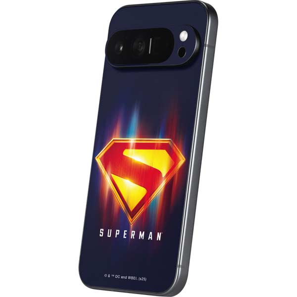 Superman 2025 Energy Shield Neon Emblem Google Pixel 9 Pro XL Skin