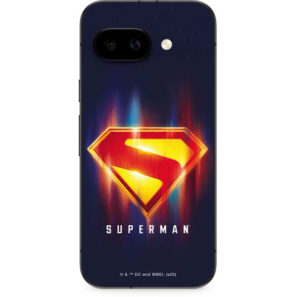 Superman 2025 Energy Shield Neon Emblem Google Pixel 9a Skin