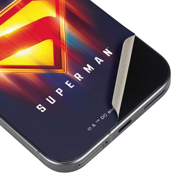 Superman 2025 Energy Shield Neon Emblem Google Pixel 9a Skin