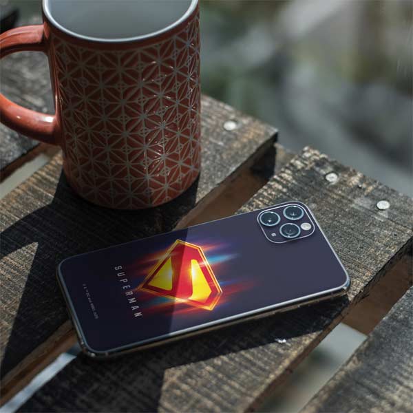 Superman 2025 Energy Shield Neon Emblem iPhone 11 Pro Max Skin
