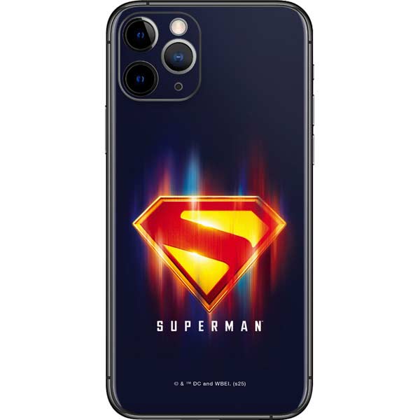 Superman 2025 Energy Shield Neon Emblem iPhone 11 Pro Skin