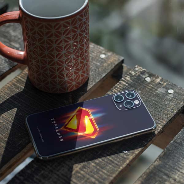 Superman 2025 Energy Shield Neon Emblem iPhone 11 Pro Skin