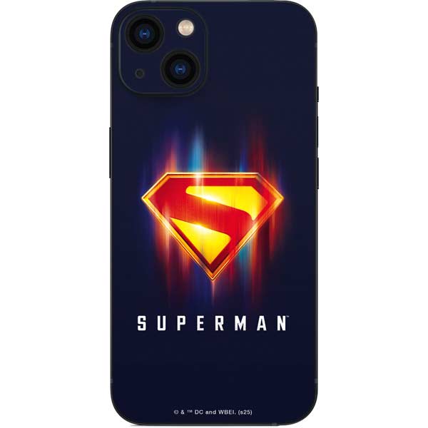 Superman 2025 Energy Shield Neon Emblem iPhone 14 Plus Skin