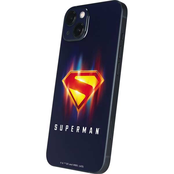 Superman 2025 Energy Shield Neon Emblem iPhone 14 Plus Skin
